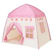 孩子们玩帐篷公主玩房子玩粉红色城堡玩帐篷